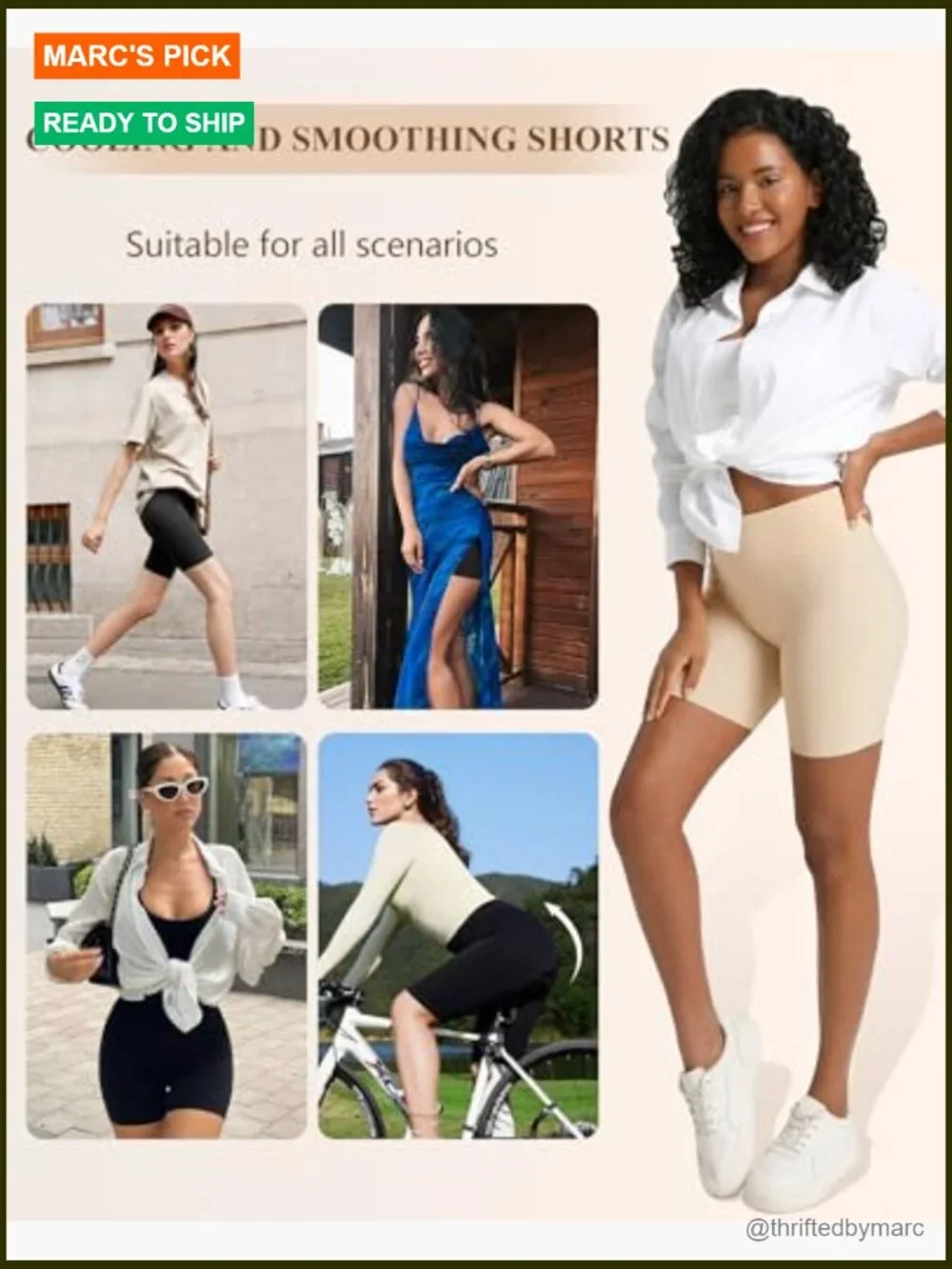 Cooling Slip Shorts for Under Dresses - Anti-Chafing Seamless Boyshort High
